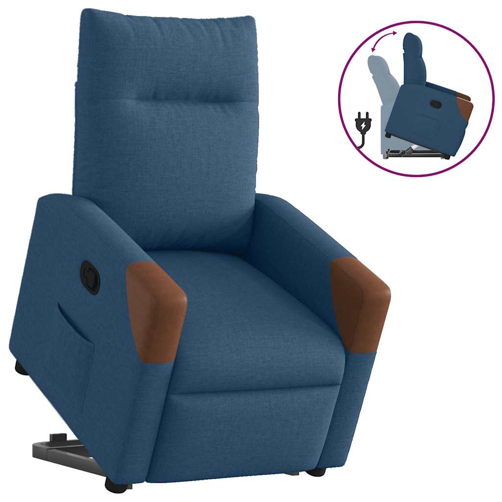 Sta-op-stoel verstelbaar stof blauw