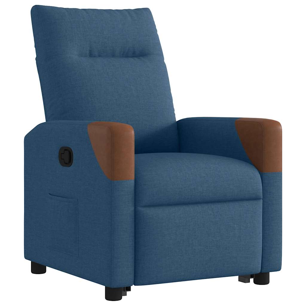 Sta-op-stoel verstelbaar stof blauw