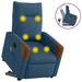 Sta-op-massagestoel verstelbaar stof blauw