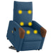 Sta-op-massagestoel verstelbaar stof blauw