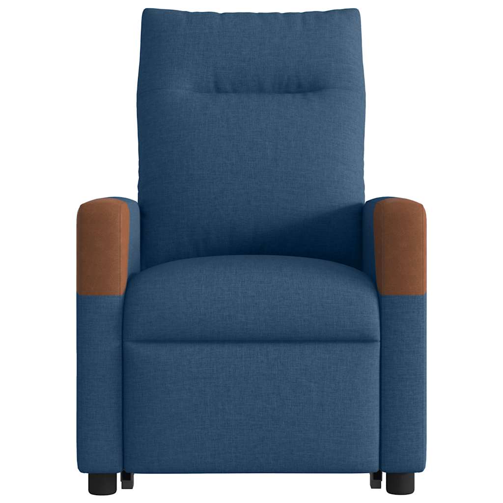 Sta-op-massagestoel elektrisch verstelbaar stof blauw