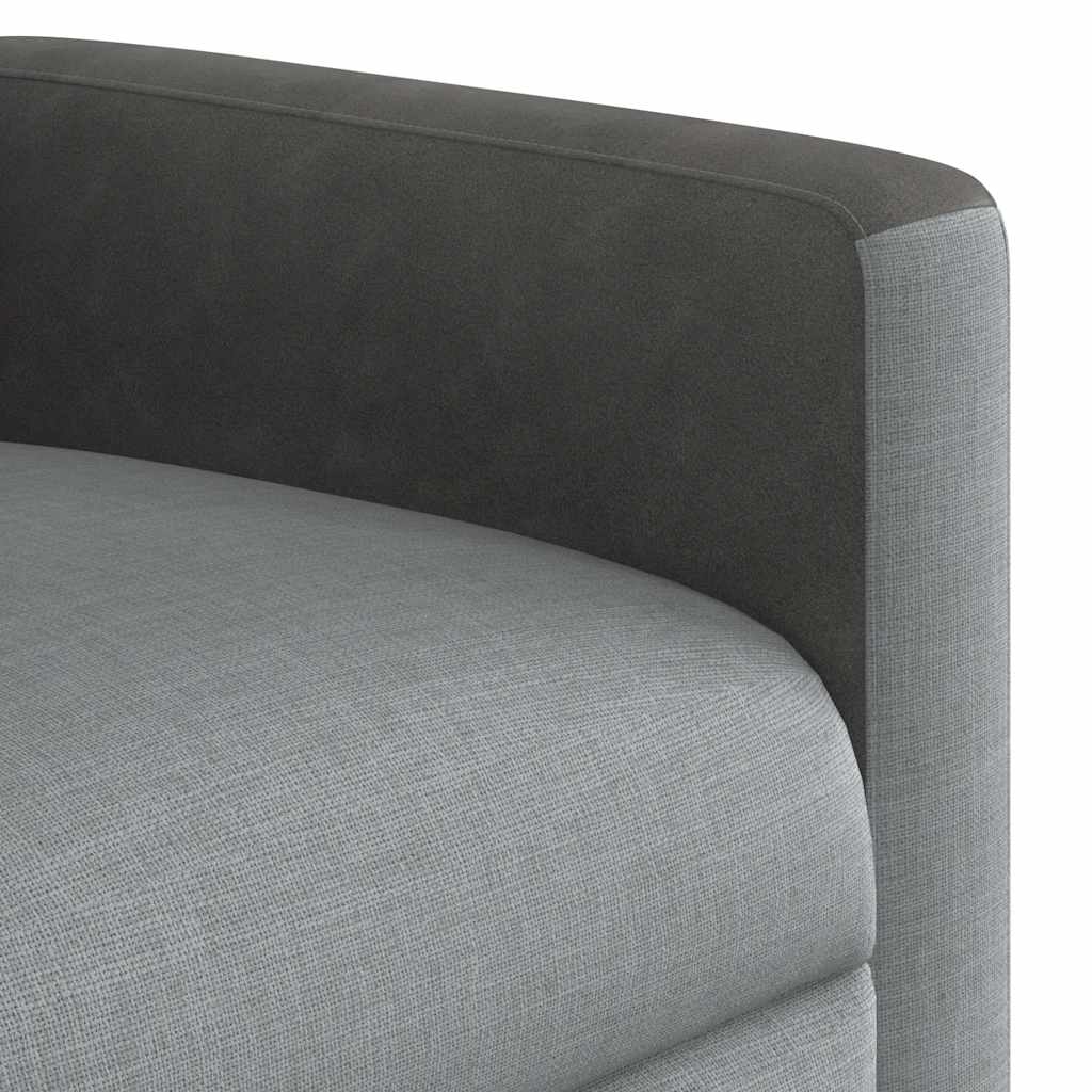 Fauteuil elektrisch verstelbaar stof lichtgrijs