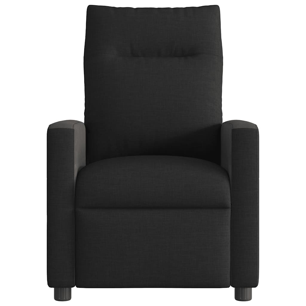 Fauteuil verstelbaar elektrisch stof zwart