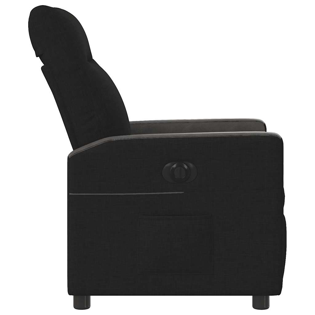 Fauteuil verstelbaar elektrisch stof zwart