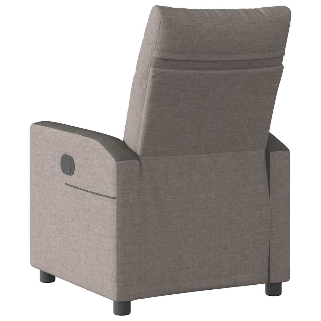Fauteuil verstelbaar elektrisch stof taupe