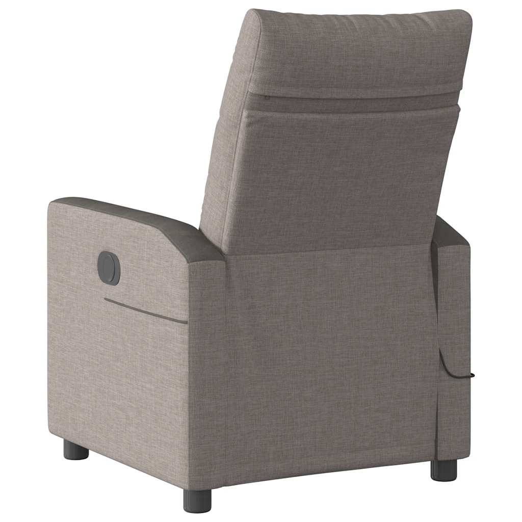 Massagestoel elektrisch verstelbaar stof taupe