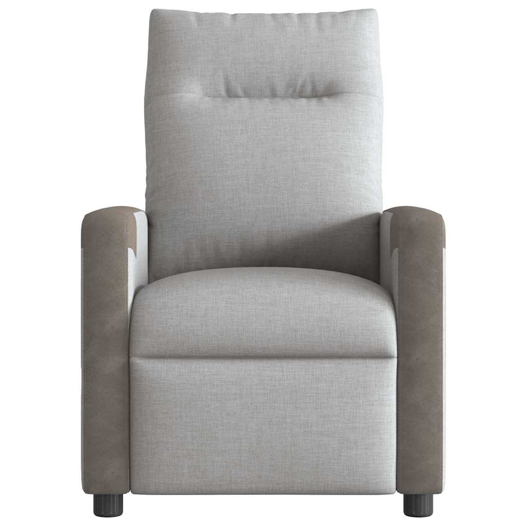 Fauteuil elektrisch verstelbaar stof wolk grijs