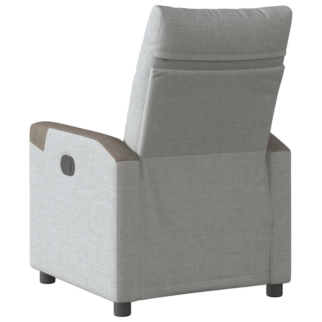 Fauteuil elektrisch verstelbaar stof wolk grijs