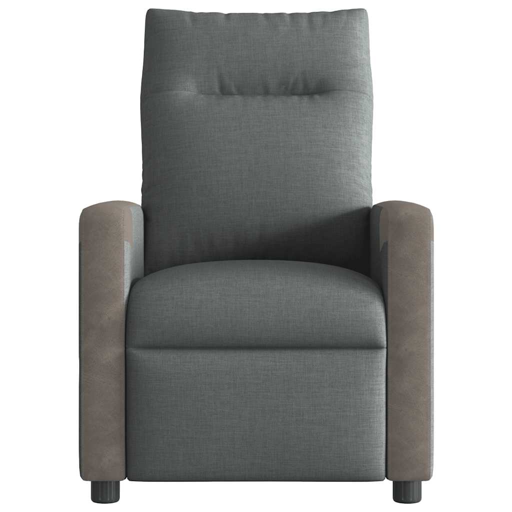 Fauteuil elektrisch verstelbaar stof donkergrijs