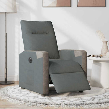 Fauteuil elektrisch verstelbaar stof donkergrijs