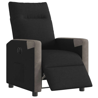 Fauteuil verstelbaar elektrisch stof zwart