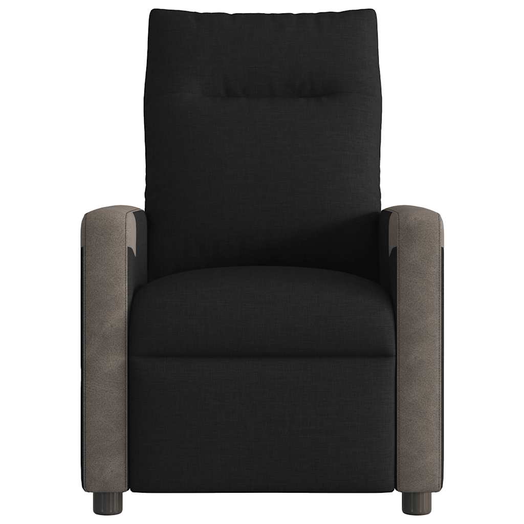 Fauteuil verstelbaar elektrisch stof zwart