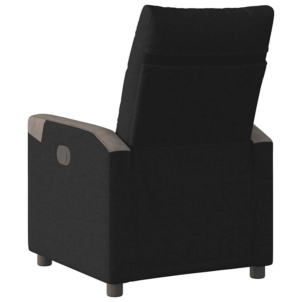 Fauteuil verstelbaar elektrisch stof zwart