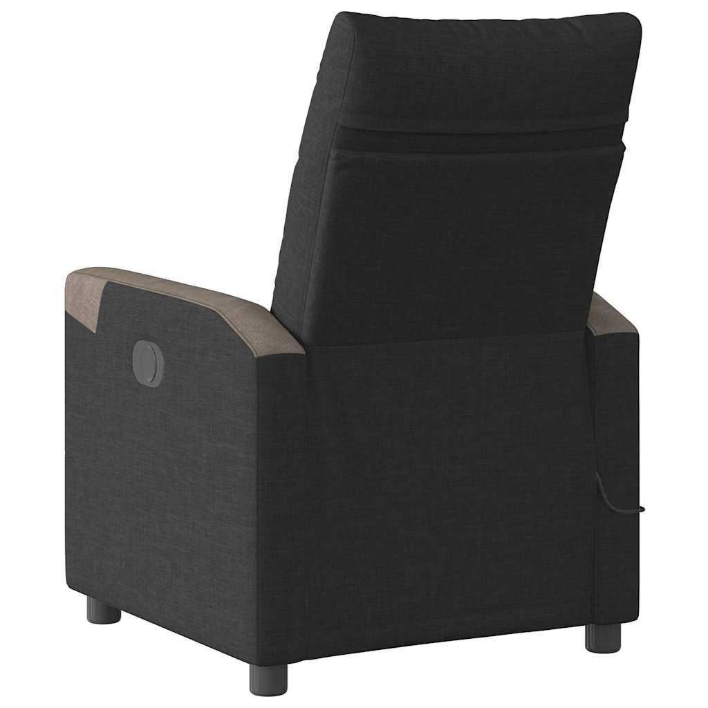 Massagestoel elektrisch verstelbaar stof zwart