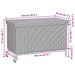 Tuinbox met wielen 110x55x73 cm poly rattan zwart