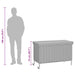 Tuinbox met wielen 110x55x73 cm poly rattan bruin