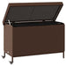 Tuinbox met wielen 110x55x73 cm poly rattan bruin