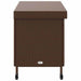 Tuinbox met wielen 110x55x73 cm poly rattan bruin