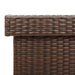 Tuinbox met wielen 110x55x73 cm poly rattan bruin