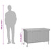 Tuinbox met wielen 110x55x73 cm poly rattan grijs