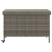 Tuinbox met wielen 110x55x73 cm poly rattan grijs