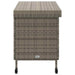 Tuinbox met wielen 110x55x73 cm poly rattan grijs