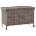 Tuinbox met wielen 110x55x73 cm poly rattan grijs