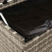 Tuinbox met wielen 110x55x73 cm poly rattan grijs