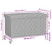 Tuinbox met wielen 110x55x73 cm poly rattan grijs