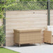 Tuinbox met wielen 110x55x73 cm poly rattan gemengd beige