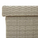 Tuinbox met wielen 110x55x73 cm poly rattan lichtgrijs