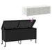 Tuinbox met wielen 160x55x75 cm poly rattan zwart