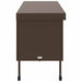 Tuinbox met wielen 160x55x75 cm poly rattan bruin