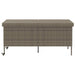 Tuinbox met wielen 160x55x75 cm poly rattan grijs