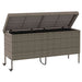 Tuinbox met wielen 160x55x75 cm poly rattan grijs