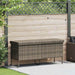 Tuinbox met wielen 160x55x75 cm poly rattan grijs