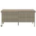 Tuinbox met wielen 160x55x75 cm poly rattan lichtgrijs