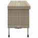 Tuinbox met wielen 160x55x75 cm poly rattan lichtgrijs