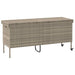 Tuinbox met wielen 160x55x75 cm poly rattan lichtgrijs