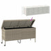 Tuinbox met wielen 160x55x75 cm poly rattan lichtgrijs
