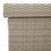 Tuinbox met wielen 160x55x75 cm poly rattan lichtgrijs