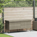 Tuinbox met wielen 160x55x75 cm poly rattan lichtgrijs