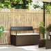 Tuinbank met kussen, bruin polyrotan