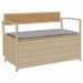Tuinbank met kussen beige polyrotan