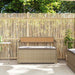 Tuinbank met kussen beige polyrotan