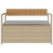Tuinbank met kussen beige polyrotan