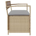 Tuinbank met kussen beige polyrotan