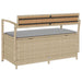 Tuinbank met kussen beige polyrotan