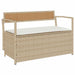 Tuinbank met kussen beige polyrotan