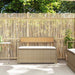 Tuinbank met kussen beige polyrotan